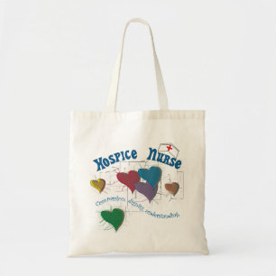 Tote Bag Coeurs colorés multi d'infirmière d'hospice
