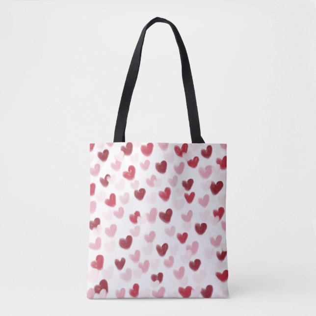 Tote Bag Coeurs d'amour (Devant)