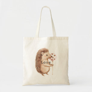 Tote Bag Cœurs d'amour de hérisson mignons