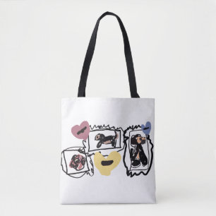 Tote Bag cœurs de Dachshund