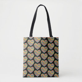 Tote Bag Cœurs de Mandala