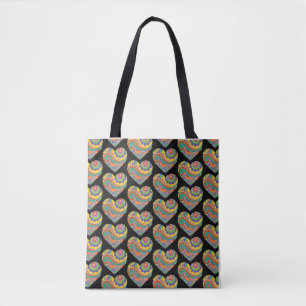 Tote Bag Cœurs de Mandala