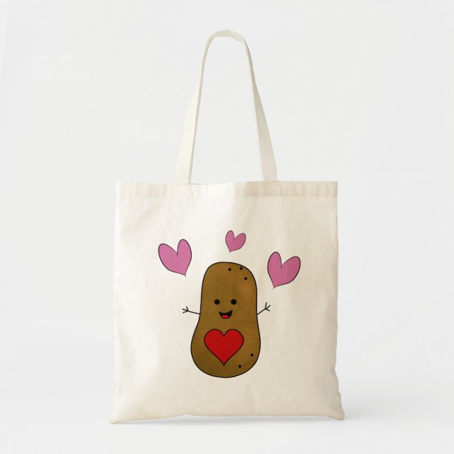 Tote Bag Coeurs de pommes de terre (Devant)