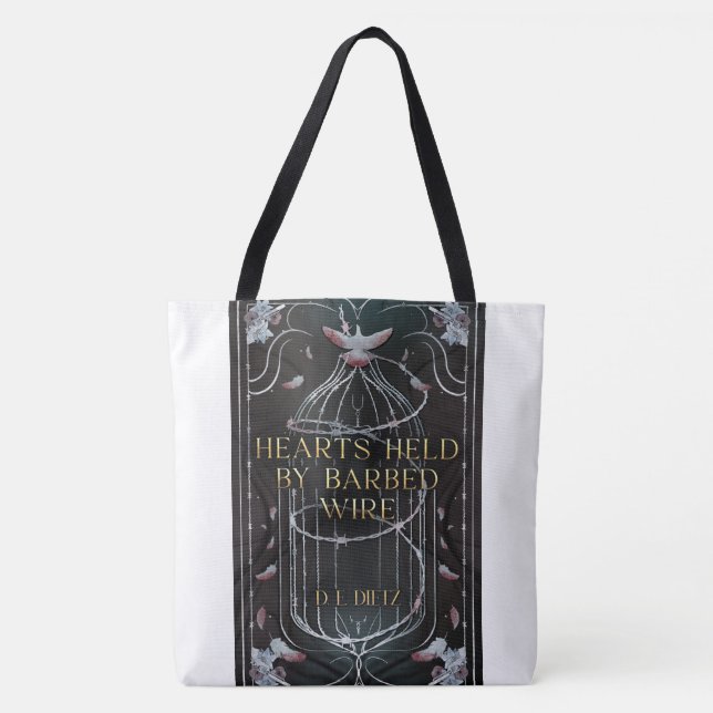 Tote Bag Coeurs détenus par Barbed Wire Fourre-tout (Devant)