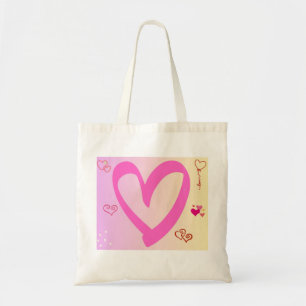 Tote Bag Coeurs En Gradient Rose