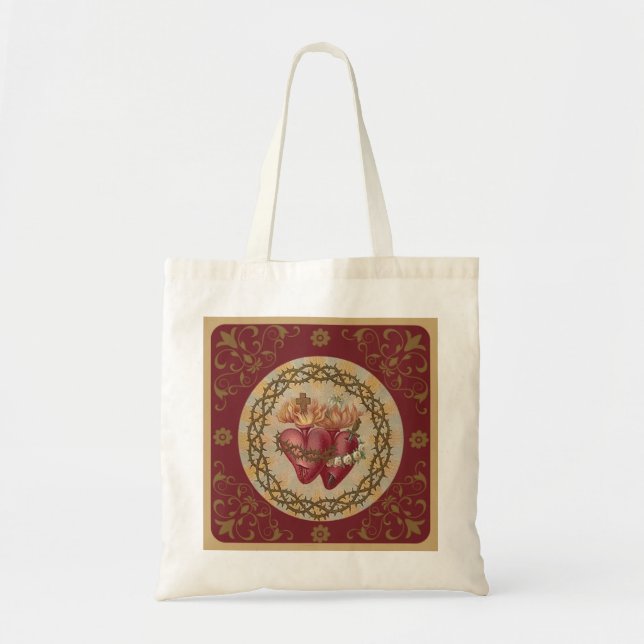 Tote Bag Coeurs impeccables de Jésus de coeur sacré de Mary (Devant)
