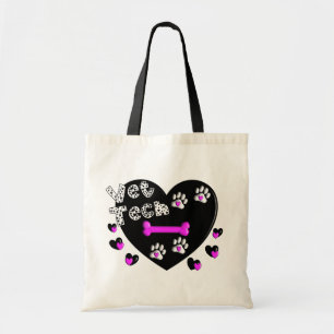 Tote Bag COEURS NOIRS ET BLANCS de technologie de