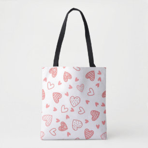 Tote Bag Coeurs roses simples