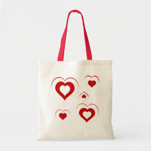 Tote Bag Coeurs rouges Coeurs intérieurs