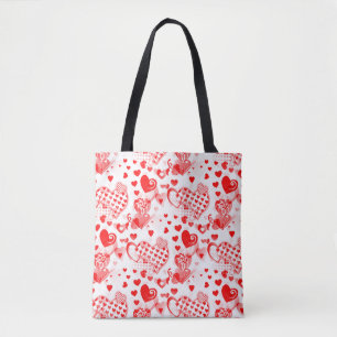 Tote Bag Coeurs Tatouage sans couture motif + vos idées