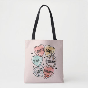 Tote Bag Coeurs thématiques Cowboy Cowgirl