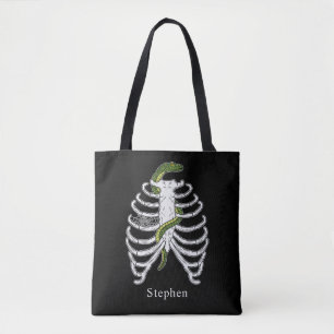 Tote Bag Coffret De Rib Avec Serpent Et Spiderweb Halloween