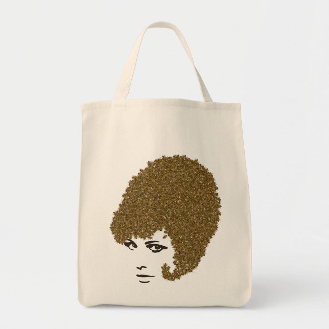 Tote Bag Coiffure Fourre-tout de ruche d'abeille de miel (Devant)