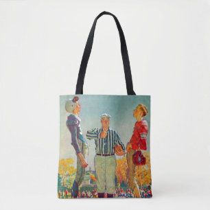 Tote Bag Coin Toss par Norman Rockwell