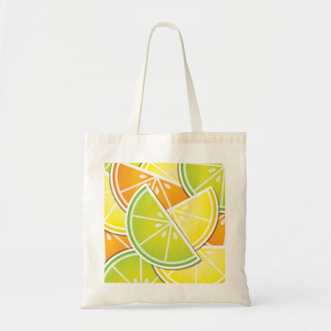 Tote Bag Coincés d'agrumes funky (Devant)