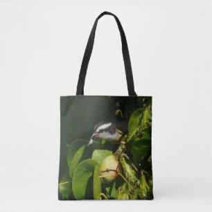 Tote Bag Colibri à gorge blanche mangeant Photographie trop