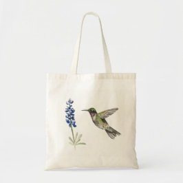 Tote Bag Colibri et Bluebonnet