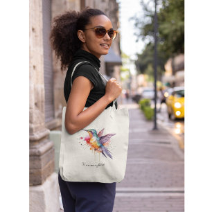 Tote Bag Colibri exotique coloré personnalisable