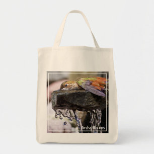Tote Bag Colibri s'étendant dans l'eau