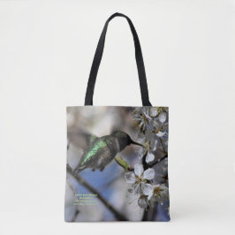 Tote Bag Colibri Throated rouge femelle