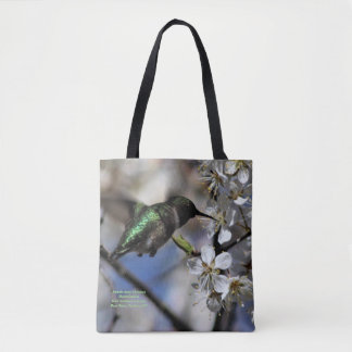 Tote Bag Colibri Throated rouge femelle