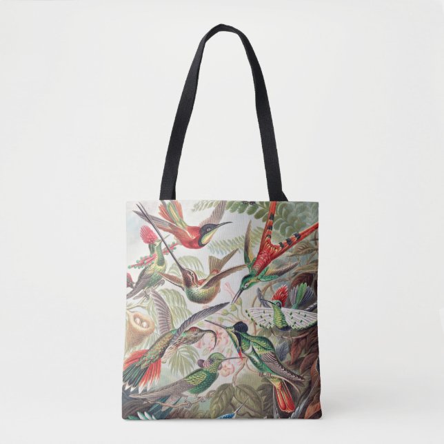 Tote Bag Colibri, Trochilidae Kolibris par Ernst Haeckel (Devant)