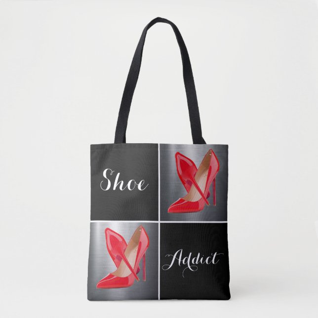 Tote Bag Collage de chaussures Red High Heels (Devant)