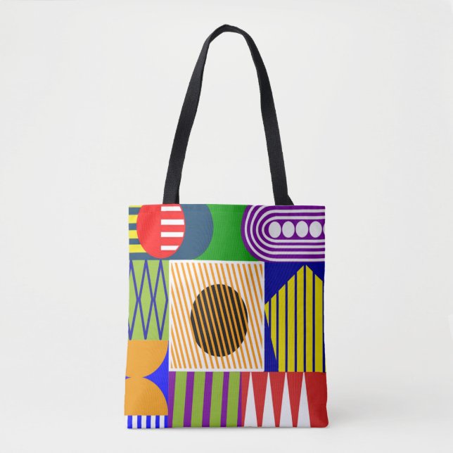 Tote Bag Collage de forme Bauhaus (Devant)
