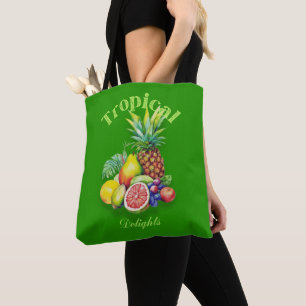 Tote Bag Collage de Fruits Tropicaux