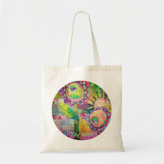 Tote Bag Collage de jardin d'agrément de médias mélangés