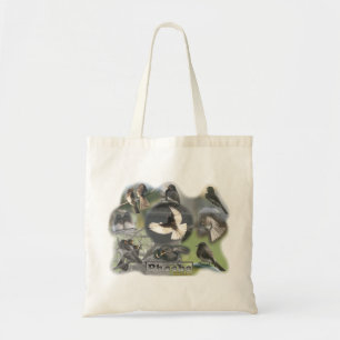 Tote Bag Collage de photo d'oiseaux de Phoebe