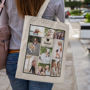 Tote Bag Collage de photos d'amis de dernière année Diplômé