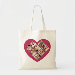 Tote Bag Collage de photos d'amour pour la fête des mères