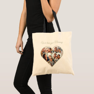 Tote Bag Collage de photos de la fête des mères en forme de