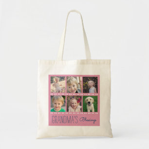 Tote Bag Collage de photos des bénédictions de grand-mère