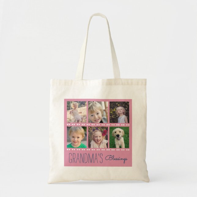 Tote Bag Collage de photos des bénédictions de grand-mère (Devant)