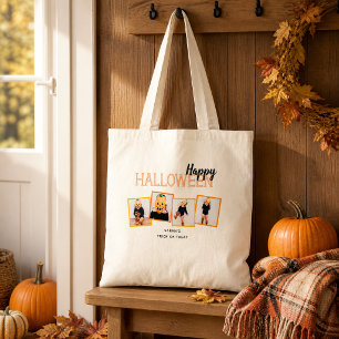 Tote Bag Collage de photos Halloween Trick or Treat 