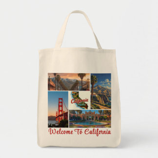 Tote Bag Collage de photos personnalisé des monuments de Ca
