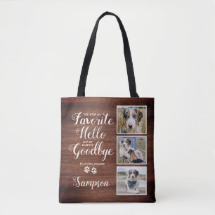 Tote Bag Collage de photos personnalisées Rustique