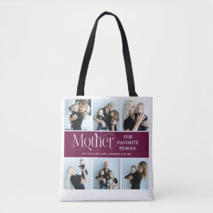 Tote Bag Collage de photos sentimental Cadeau pour maman