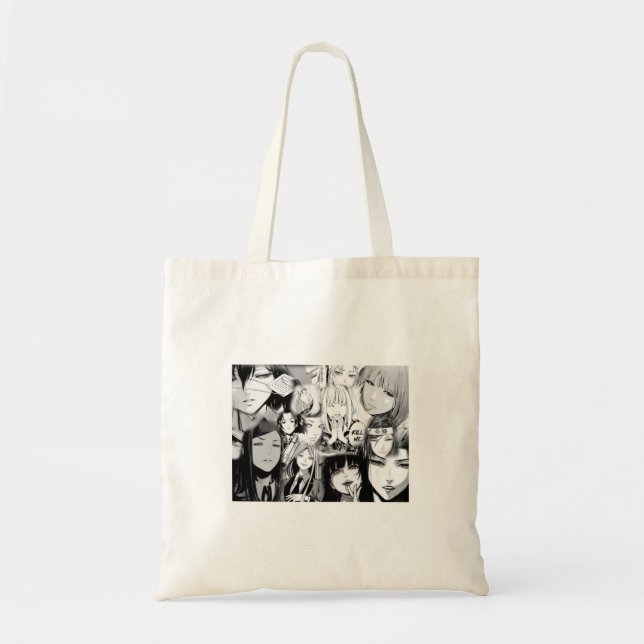 Tote Bag Collage du panneau manga pour fille Anime (Devant)