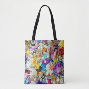 Tote Bag collage en tissu coloré