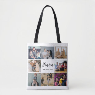 Tote Bag Collage familial moderne simple personnalisé