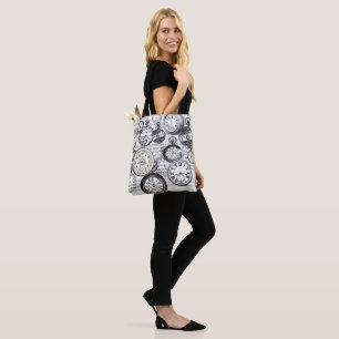 Tote Bag Collage Montre de Goût Victorien Alice au Pays des