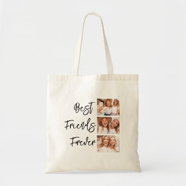 Tote Bag Collage photo de Best Friends (Devant)