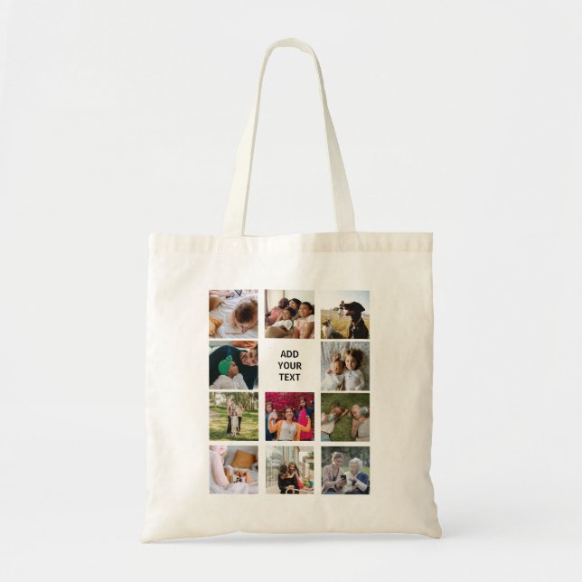 Tote Bag Collage photo personnalisé 11 (Devant)