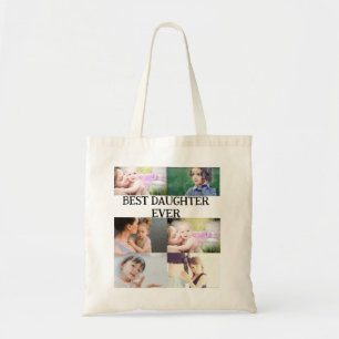 Tote Bag Collage photo personnalisé de la meilleure fille d