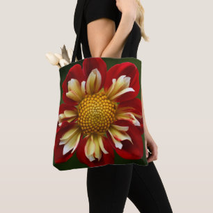 Tote Bag Collarette rouge Dahlia Floral