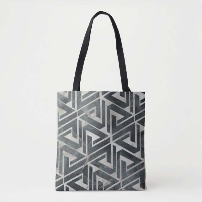 Tote Bag Collection de carreaux neutres - Géométrique (Devant)