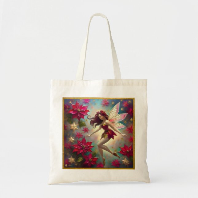 Tote Bag Collection de fées de Noël - Cheveux d'Auburn (Devant)